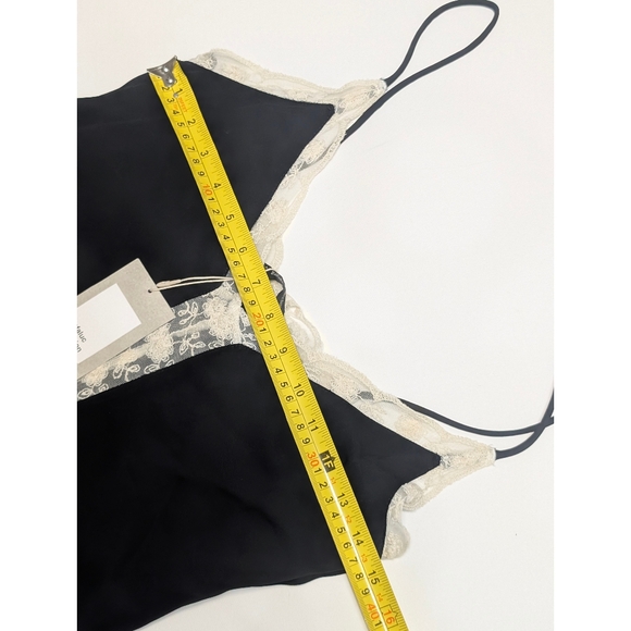 NEW ZARA Black Lace Trimmed Slip Midi Dress Women's Size XS - Picture 11 of 16